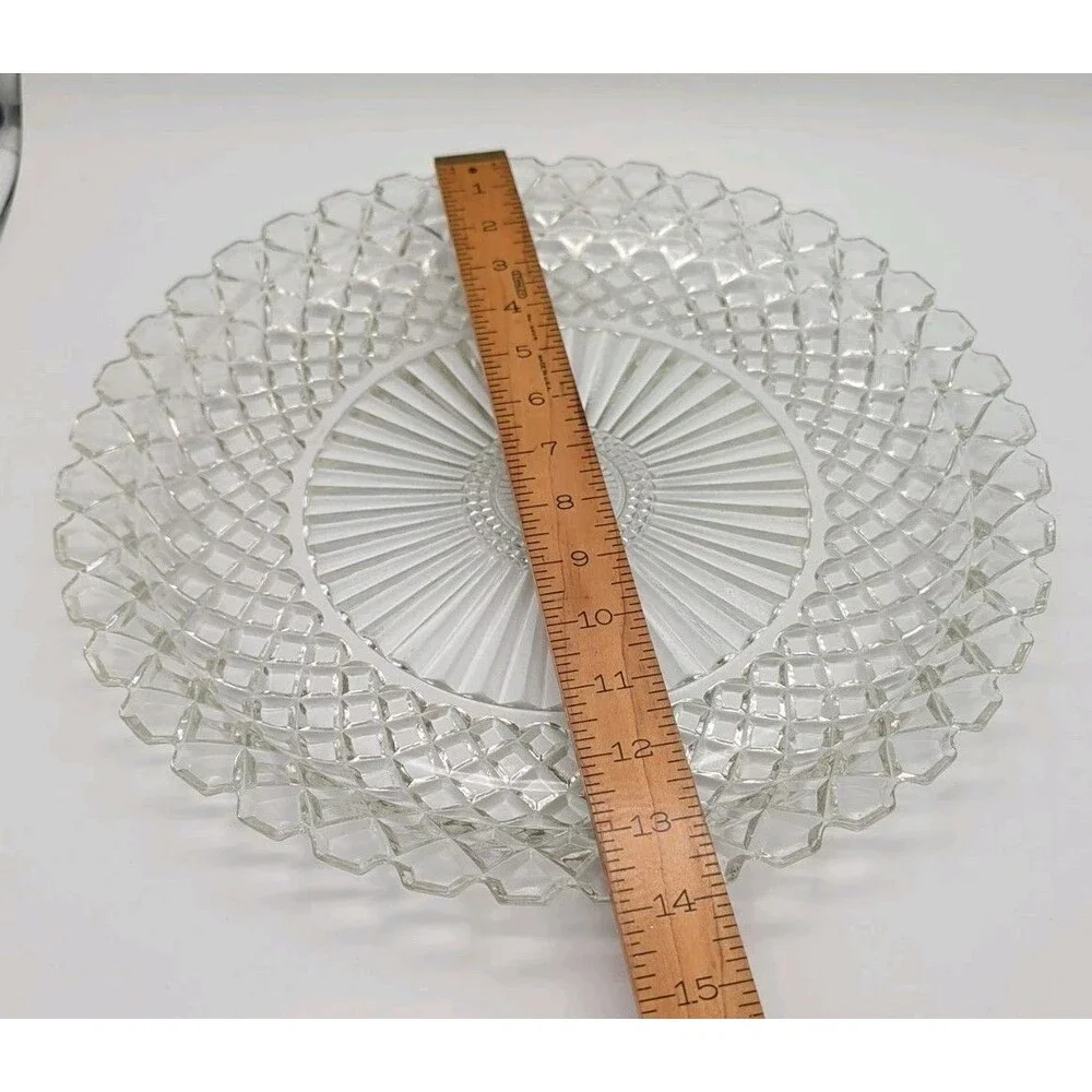 Vintage Anchor Hocking Waterford Waffle Plate Clear 14